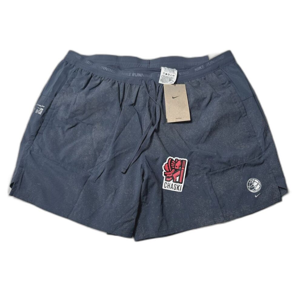 Nike Dri-FIT Stride 5" Brief Lined Running Shorts Blue Mens XL IM7835-437 NEW